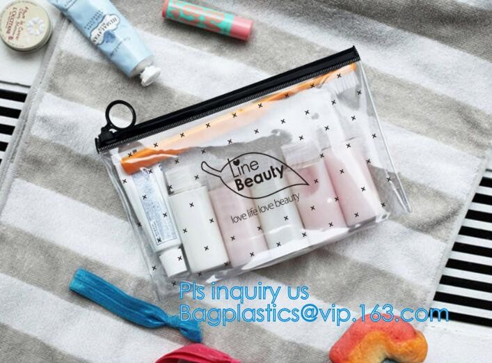 Zip lockkk bag with handle & slider, reclosable pvc clear plastic slider Zip lockkk bag, Reusable slider white small nylon cle