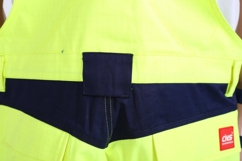 290gsm light weight arc protection Fire proof Bib Trousers , EN20471 HIVIS Flame Resistant Bib Pants