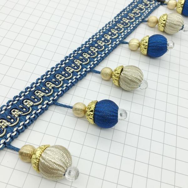 Handmade fashionable chain beads lace tassels fringes for curtain/sofa/pillow