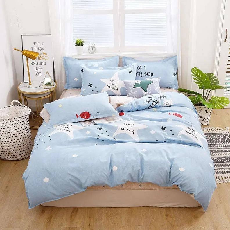 100% Luxury Hotel Bed Sheet Set with 2Pcs Pillow Case Nondisposable and Customized