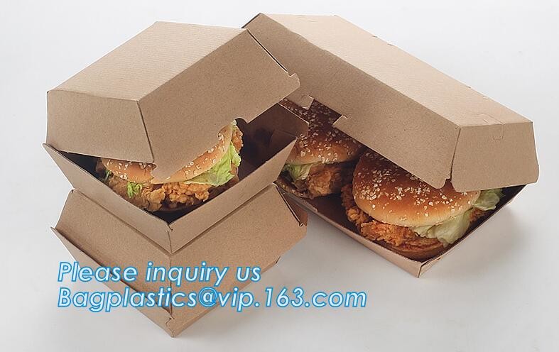 Cheap Cardboard foldable kraft paper lunch box with window,Lunch noodle fast food kraft paper box by customized logo pri