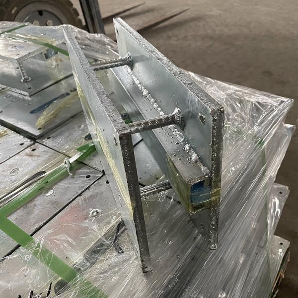 Heavy Duty Standard Weight Embedded Parts Universal Black Rectangular Embed