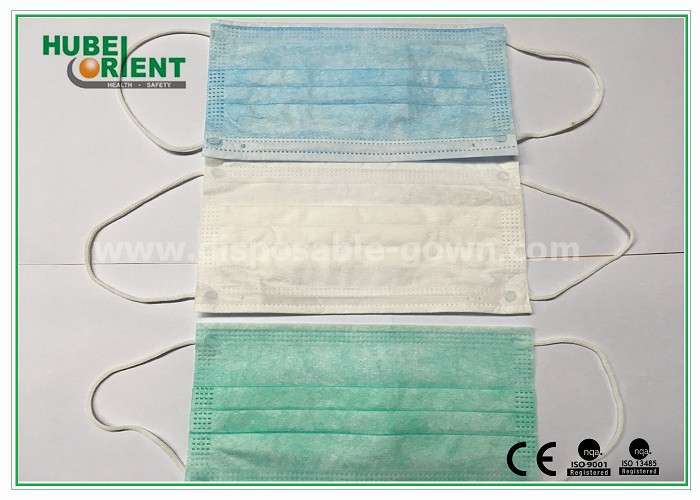 Non Irritating Double Elastic Earloop Disposable Nonwoven Face Mask