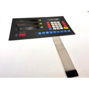 China Glossy Finish Polyester Transparent Window Convex Membrane Switch Panel For CNC Machine on sale