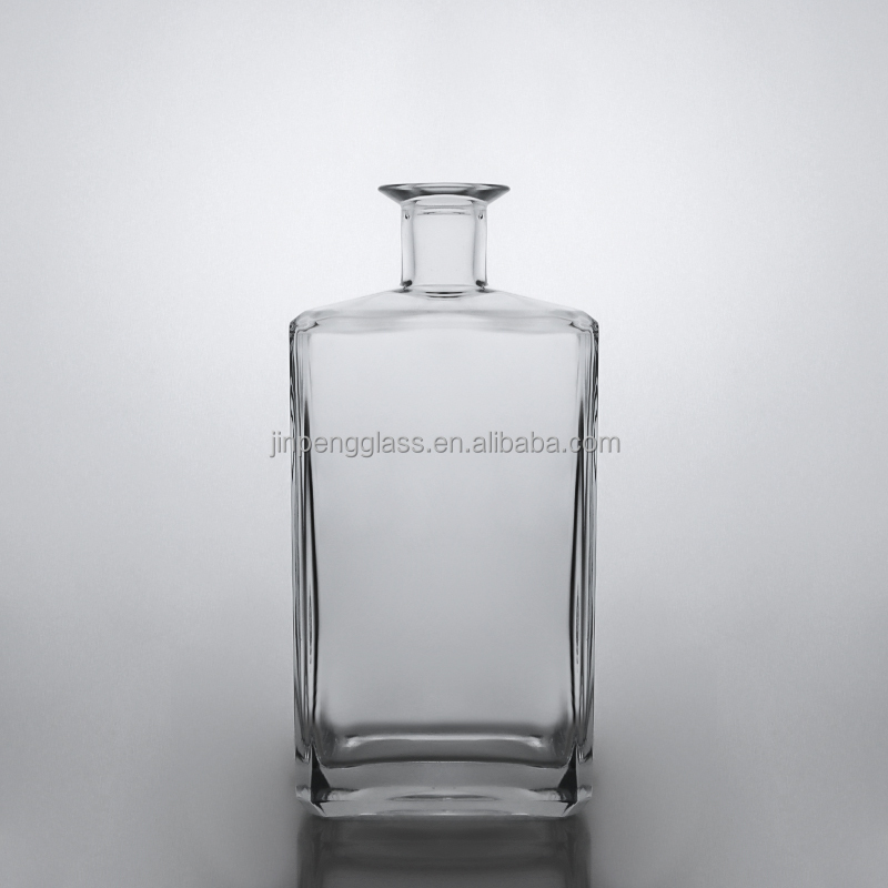Customized Shape Acceptable Glass Liquor Bottle for Brandy Tequila Customized Logo Acceptable