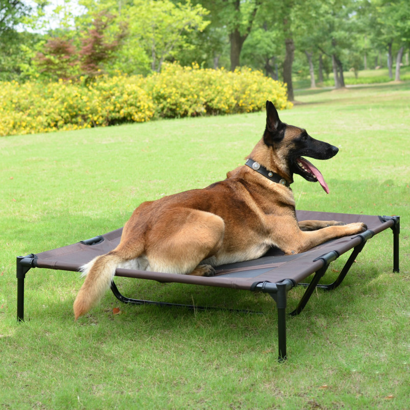 Red 1680D Elevated Dog Cot Bed 24in Heavy Duty Raised Dog Bed