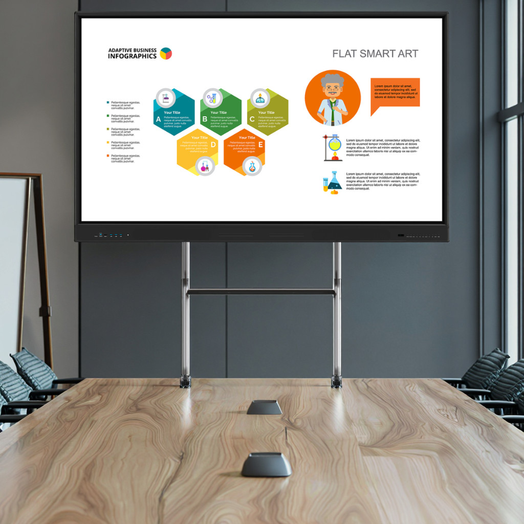 IBoard Factory Interactive Whiteboard Multi-Touch Screen Stylus Support 20 Touch Point Built-In Microphone With Screen Mirroring Interactive