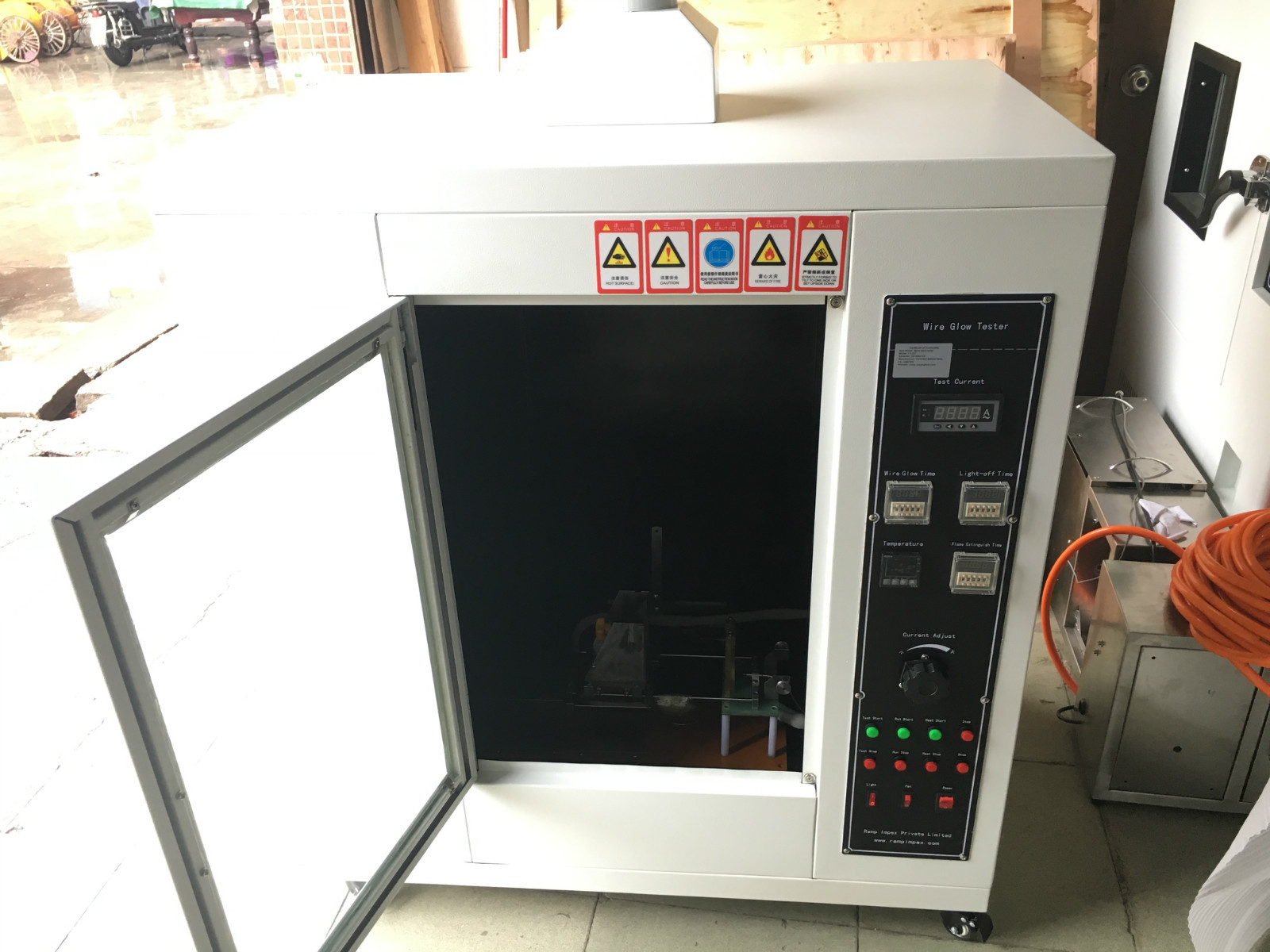 Touch Screen Glow Wire Flammability Testing Chamber Combustion Test Equipment