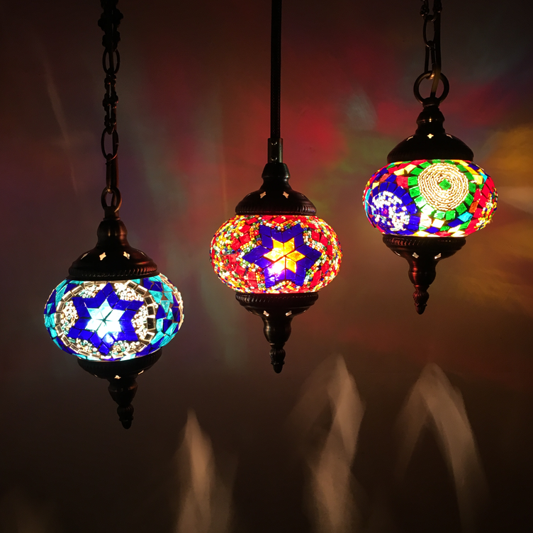 Mediterranean style Art Deco handmade Turkish Mosaic Pendant Lamp(WH-DC-18)