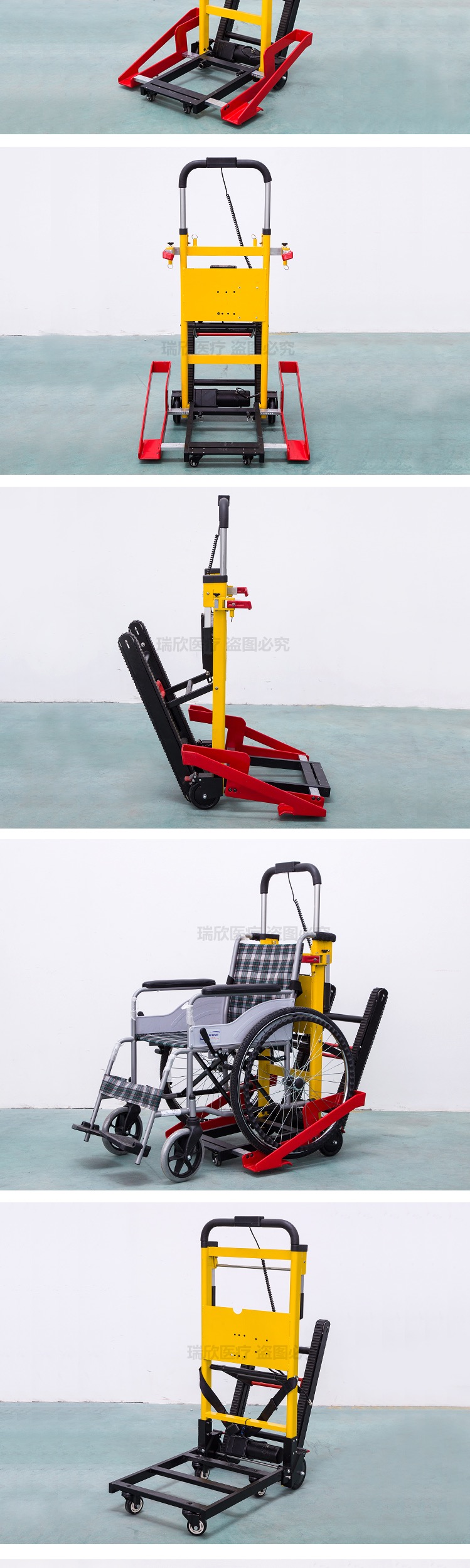 CE Certificate Aluminum Alloy Electric Stair Chair Lifting Vehicle for Hospital Family