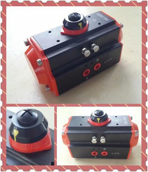 rack and pinion quarter-turn air rotary actuators control butterfly valve ball