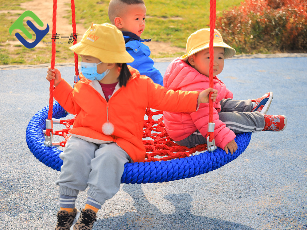 Playground 4 Strand Twisted Polyester Combination Steel Core Rope UV Resistant