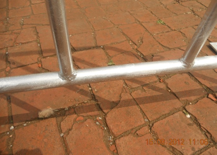 Portable Crowd Control Barriers , Galvanized Steel Bike Rack Barricade