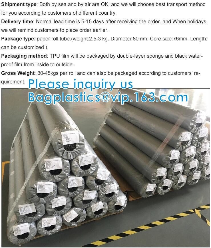 Eco Friendly Biodegradable customized Super Transparent TPU Film sheet colored breathable anti-static flame retardant