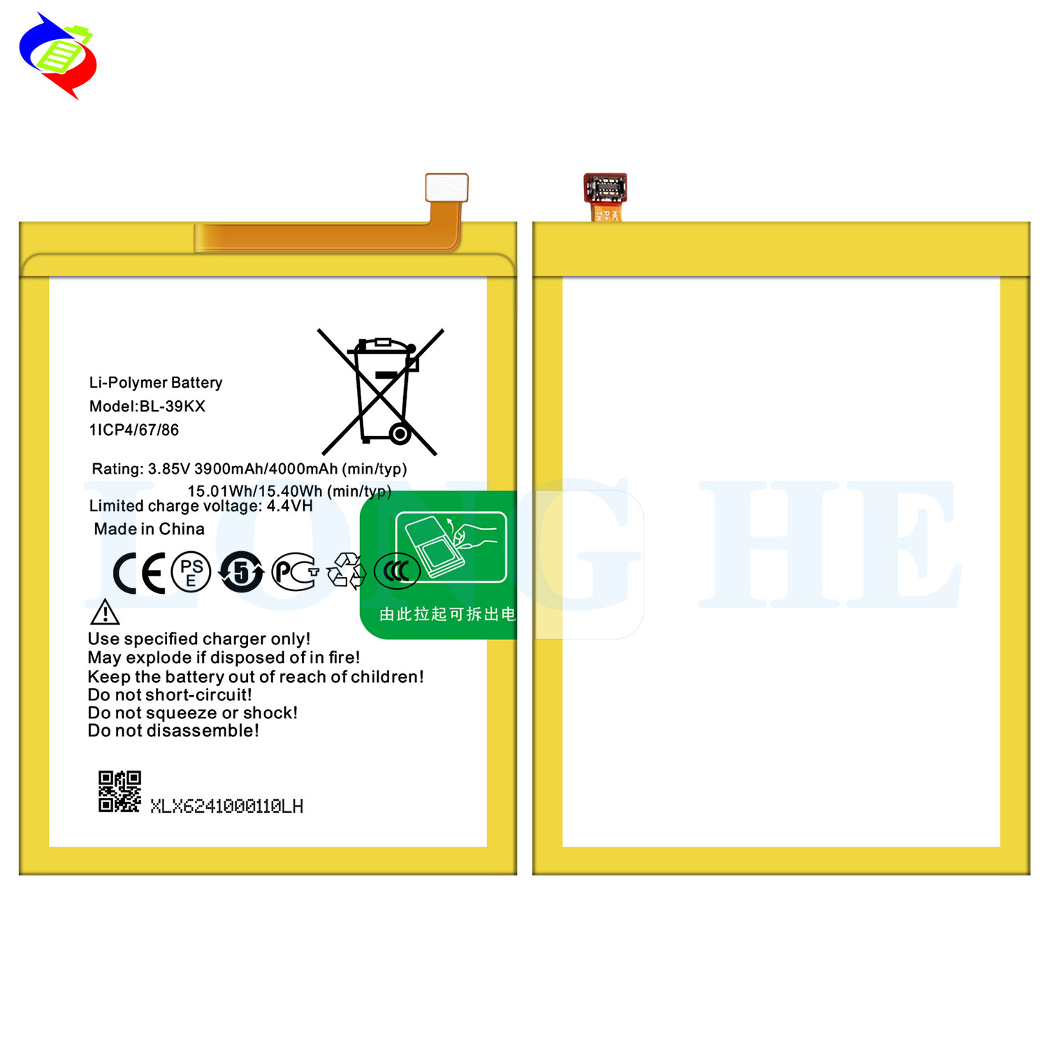 4000mAh BL-39KX Hot7 Pro X624 x625 Mobile Phone Battery for Infinix Hot7 Battery