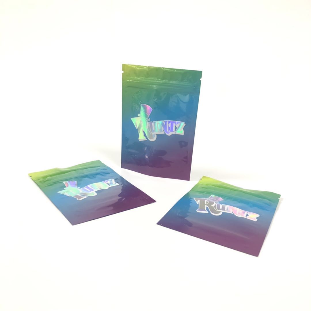 Custom 1oz 3.5g Can Jar Jokes Up Label Vape Mylar Smell Proof Pound Packages Weed Packaging Bags Pink White Runtz