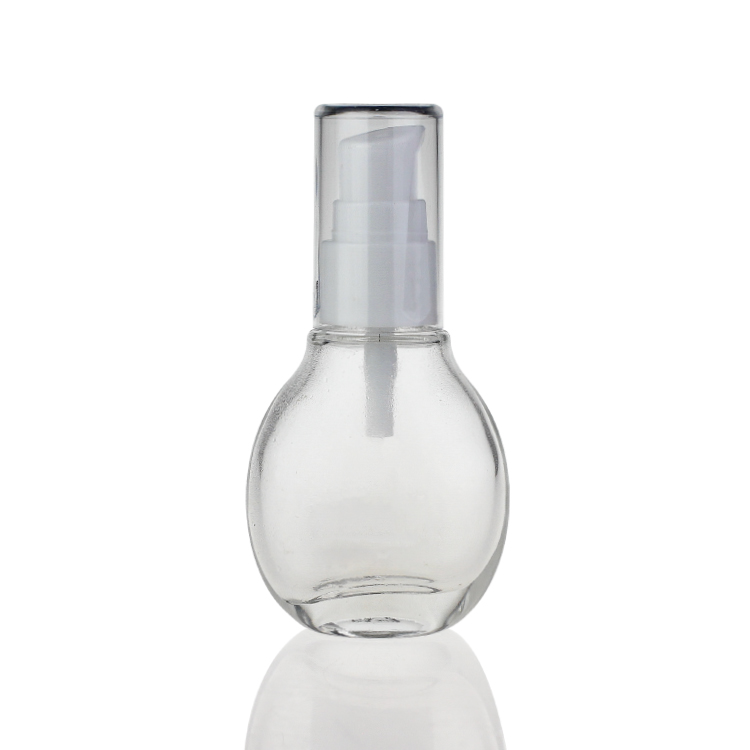 Yuhua 35ml Cosmetic Lotion Pump Bottle Eco Friendly Clear Glass