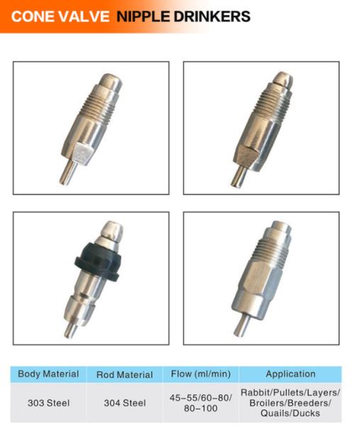 Detachable Automatic chicken nipple drinker automatic Water Stainless Steel