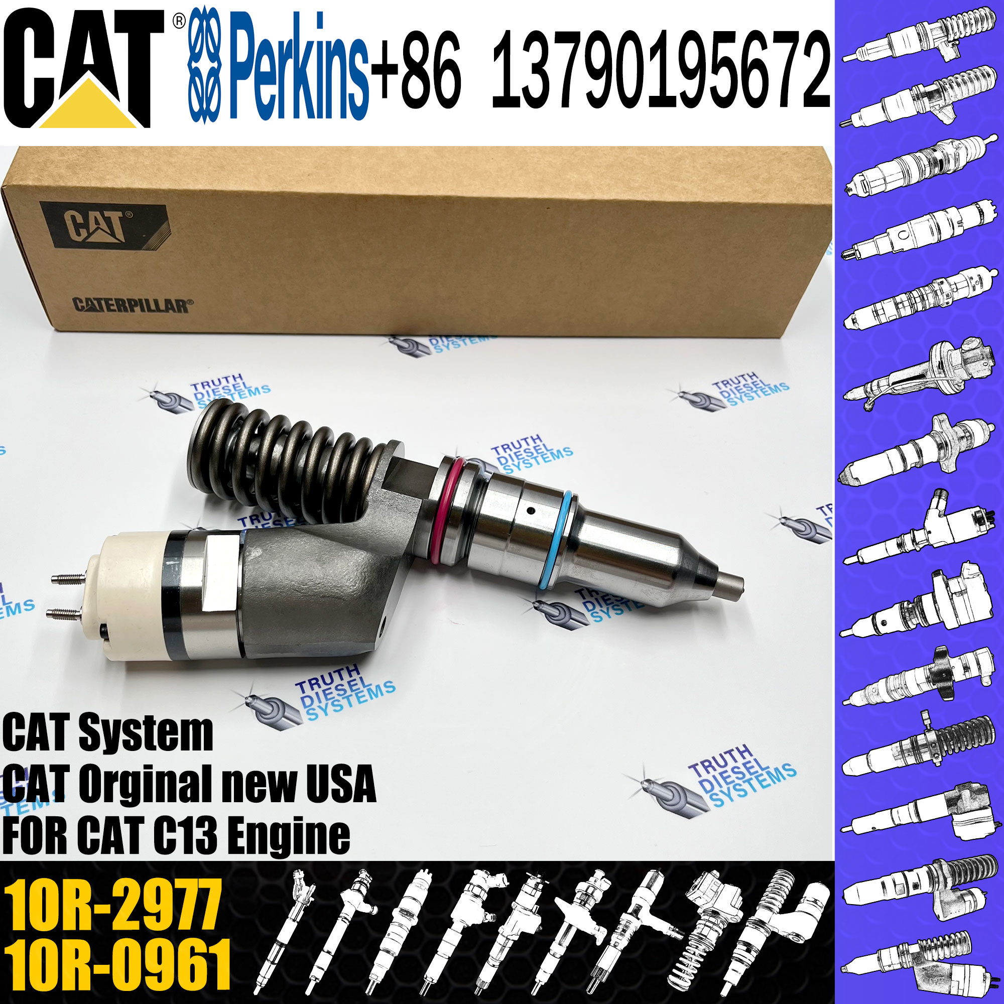 C13 C15 engine fuel injector 1OR-2977 332-1419 10R-1258 317-5278 212-3465 for CAT Excavator