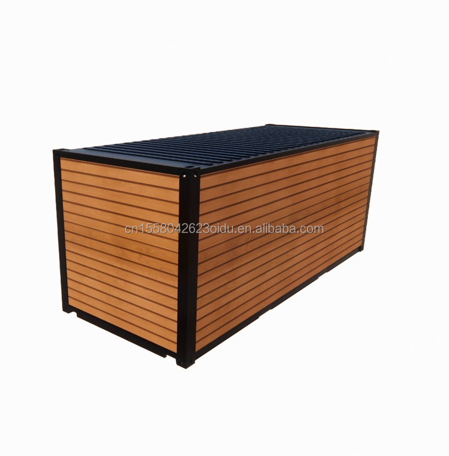 Outdoor Wooden Container Home Luxury Garden Tiny House with 2-3 Bedrooms for Families and Hotels Aluminum Alloy Windows