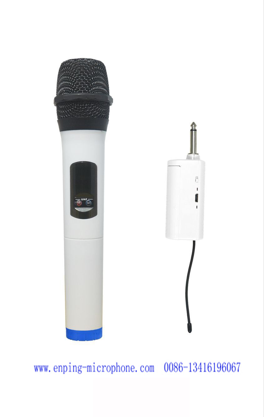 C8/ cheap universal mini muni-channel channels UHF wireless microphone with 6.35mm plug for speaker