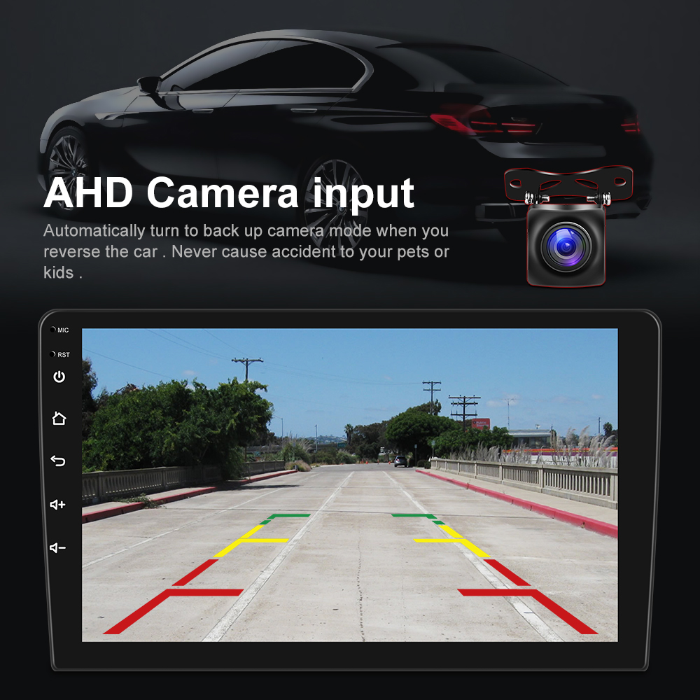Wireless/Wired Carplay Android Auto Bluetooth FM Mirror Link Car Stereo 4 Core CPU 9" Screen Size MP5 Radio
