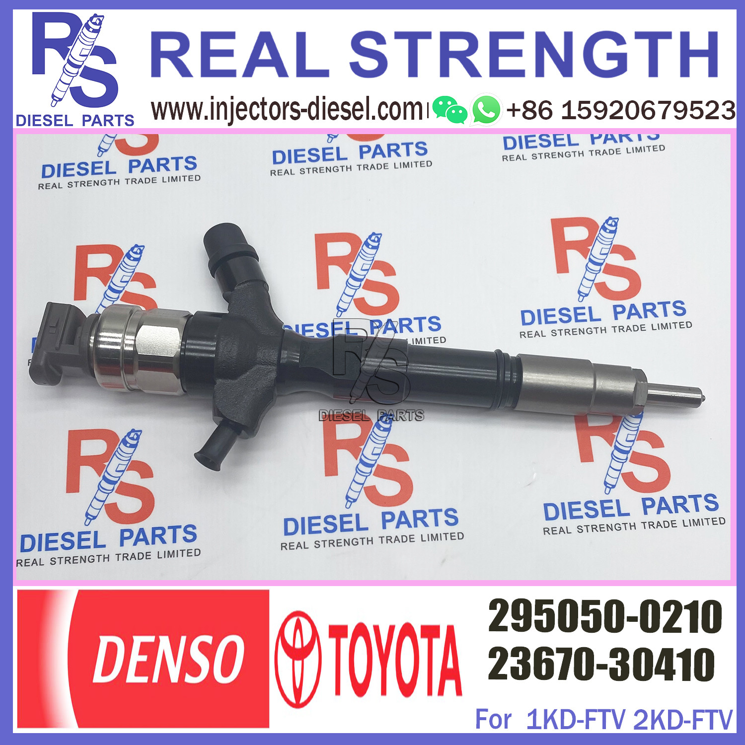 Common rail fuel injector , 295050-0210 for TOYOTA 1KD-FTV 23670-39255, 23670-30410, 23670-39355