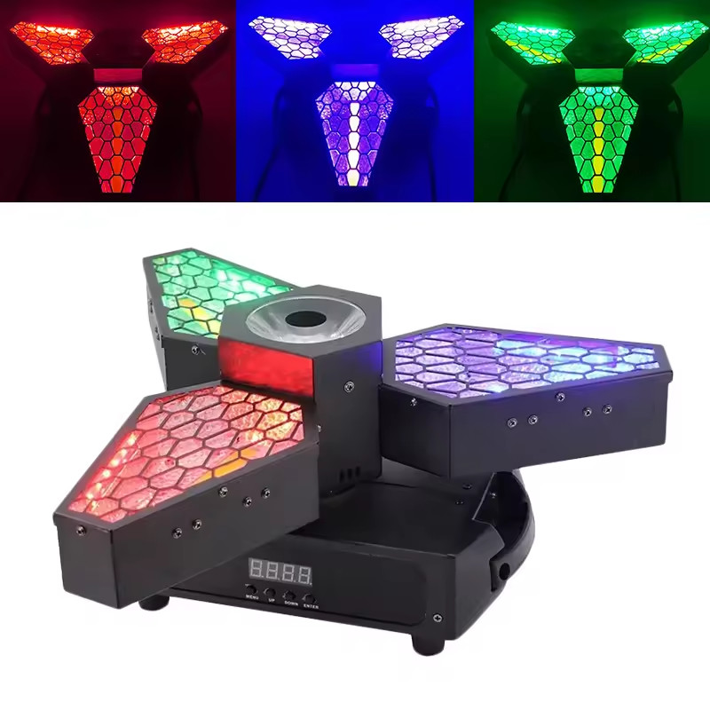 3x60w Infinitely Rotation Maple Leaf Led Retro Stage Background Light