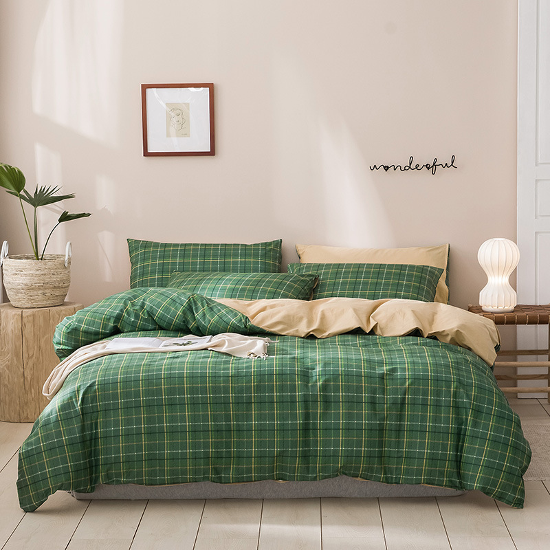 4 Pcs Solid Pattern 100% Pure French Soft Durable Flax Linen Bedding Duvet Cover Sets