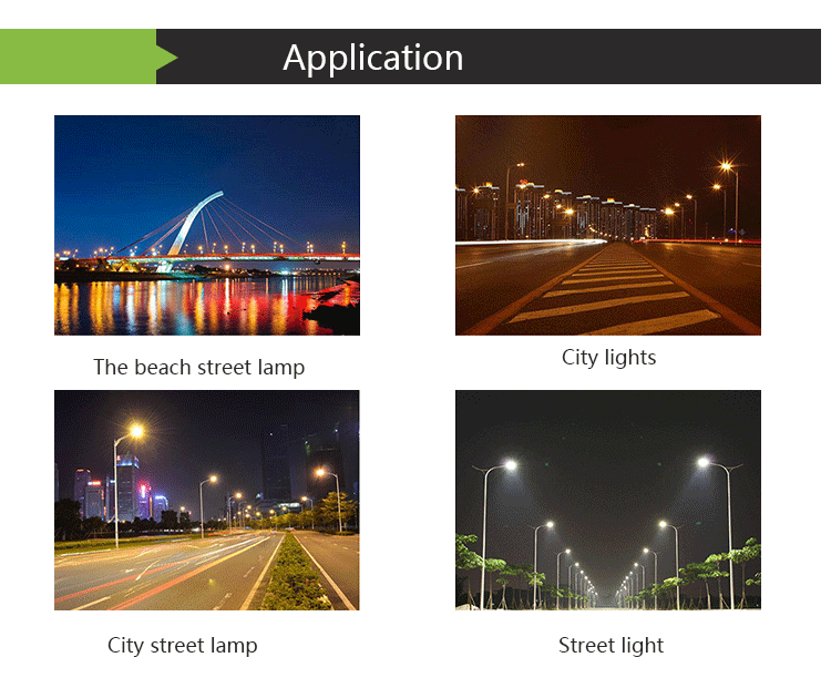 Energy Saving Outdoor Led Street Lights Black Module Design 150w 200w 250w