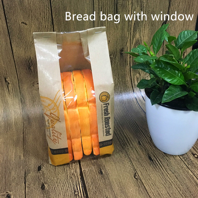 Disposable PE Coated 50gsm Bread Packaging Paper Bags