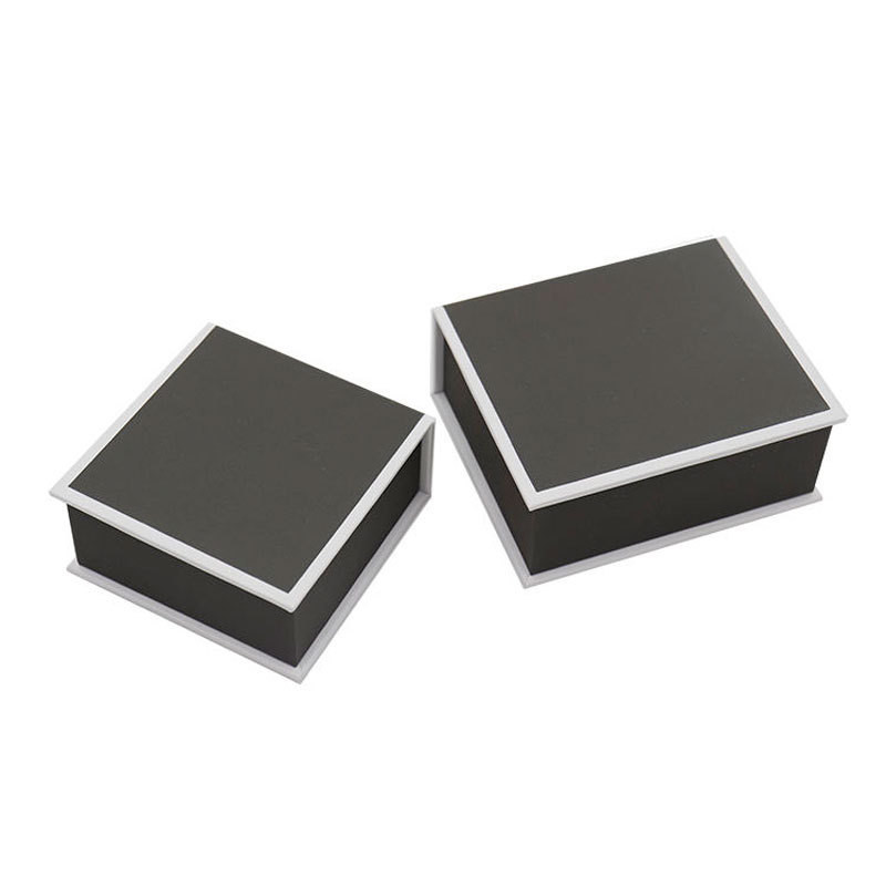 Customizable Magnetic Closure Rigid Black Gift Box For Jewelry And Gifts