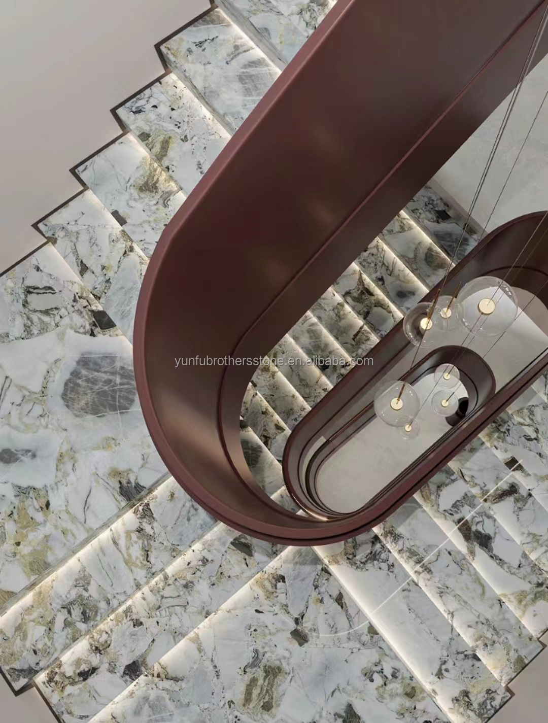 Artificial Stone Stair Material Modern Design Luxury Indoor Non Slip Floor Tiles