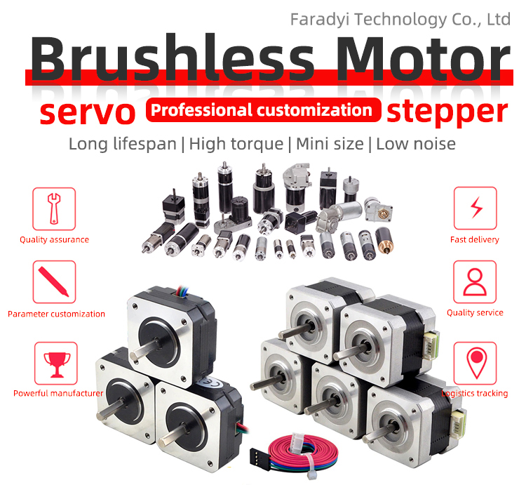 Faradyi High Torque Kit 3 Phase 4 Wires Nema 17 Stepper Motor Peristaltic Pump For 3D Printer