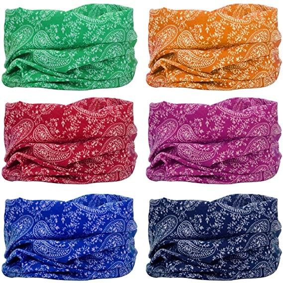 Polyester Neck Gaiters Washable Face Cover Scarf Tube Bandana