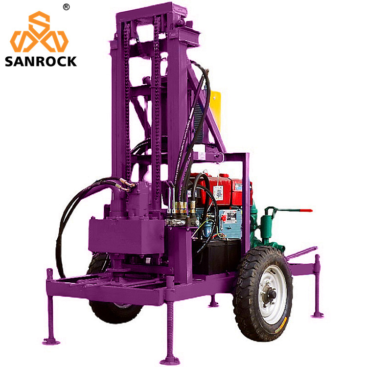 Small Trailer Mounted Water Well Drilling Rig Portable Hydraulic Water Well Drilling Machine