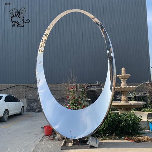 Stainless Steel Circle Sculpture Large Abstract Garden Statue For Park