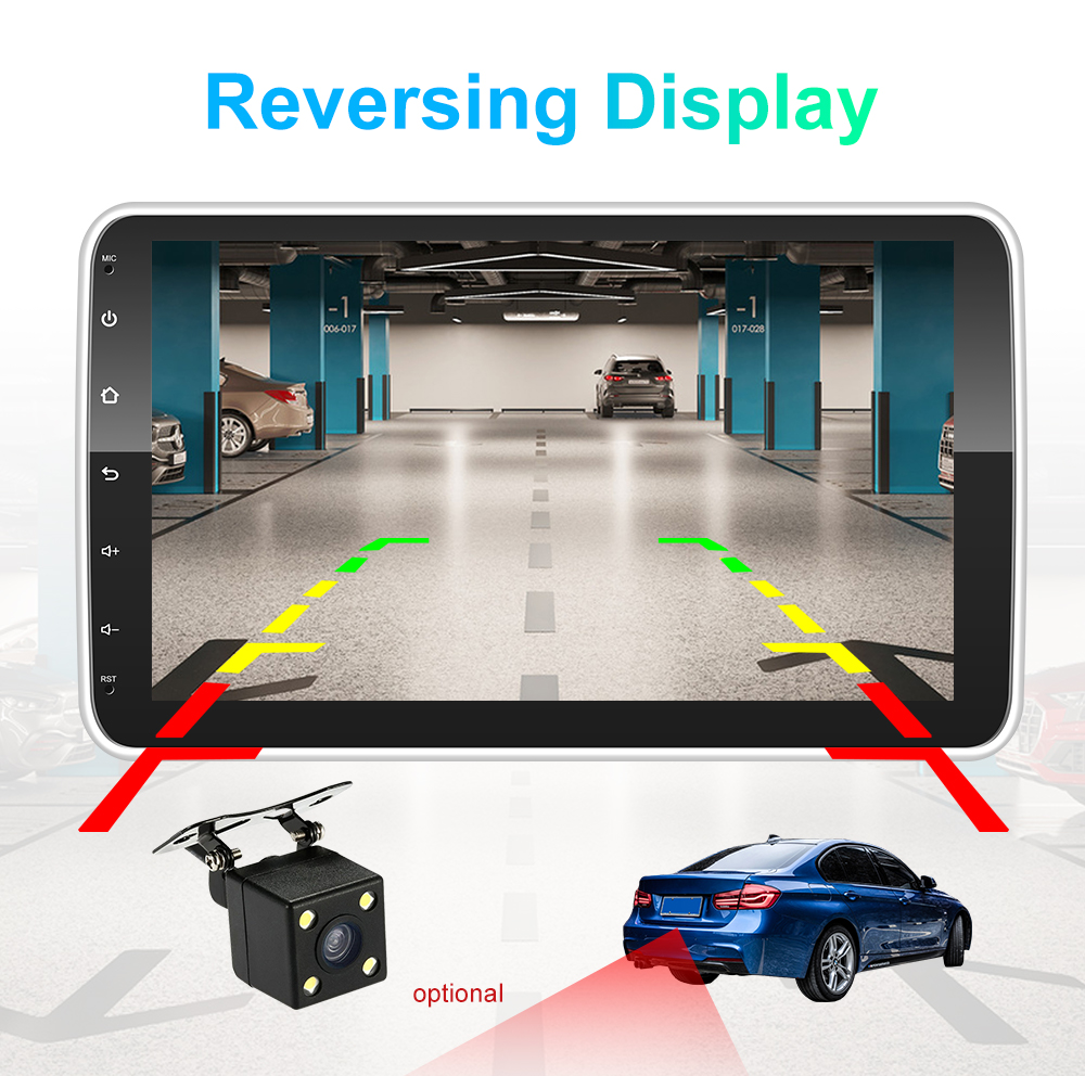 10.1 inch Big IPS Screen Car Multimedia Player with Rotatable Display and GPS Stereo