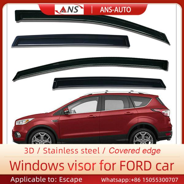 ABS Smoke Window Visor , 4Pcs/Set Side Window Deflectors Fit Ford Escape 2013