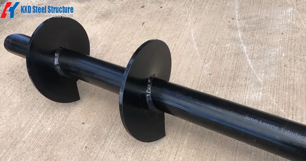 Prefabricated Galvanized Steel Round Spiral Ground Anchor Helical Screw Piles