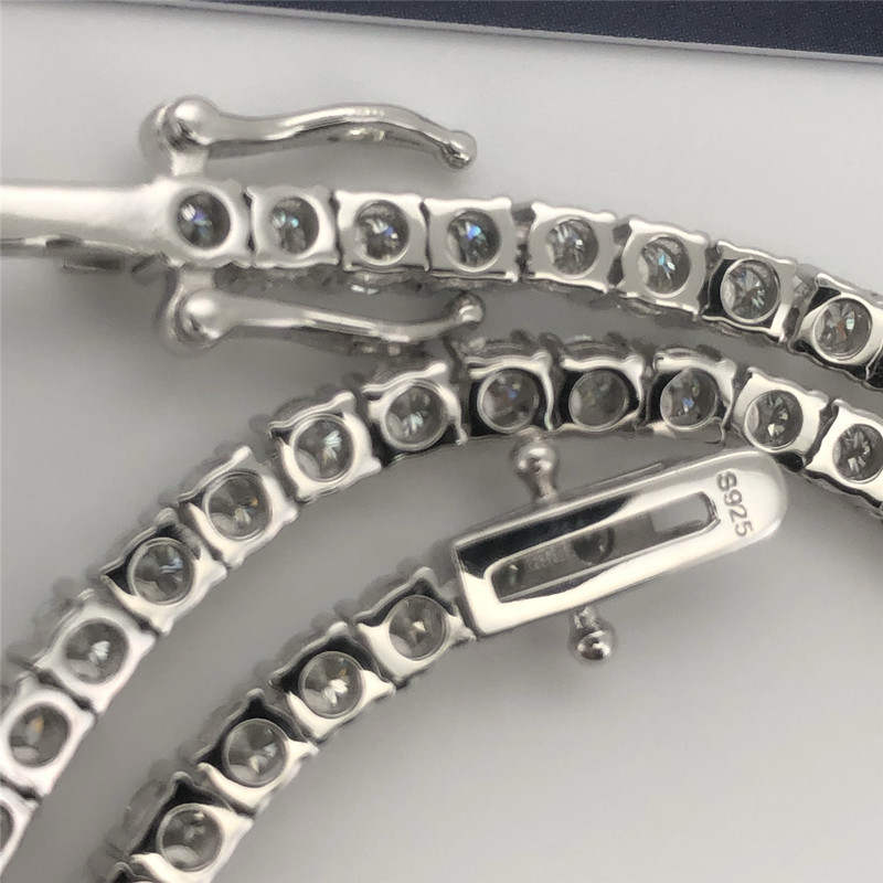 Fine Jewelry Moissanite Tennis Chain S925 Silver Diamond Vvs Bracelet Hip Hop
