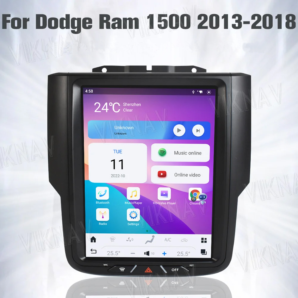 Viknav Car Radio For Dodge Ram 1500 (2013-2018) 10.4 inch Android Auto audio Upgrade Multimedia Player GPS Navigation