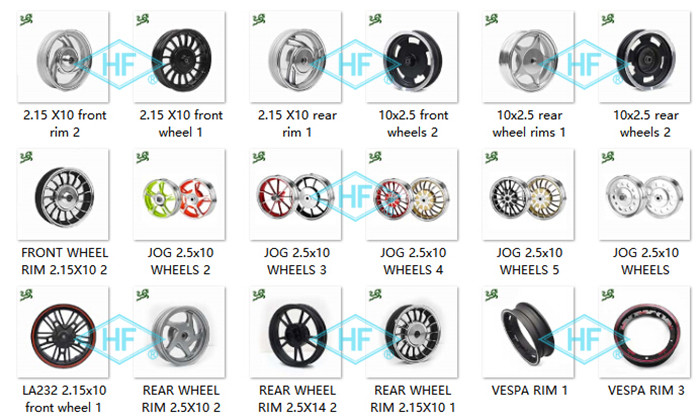 Custom Rear 10 Inch Motorcycle Wheel , Rims Scooter Motorcycle Front Wheel