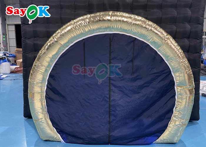 Inflatable Party Decorations Black Led Inflatable Camera Photo Booth For Commercial Exhibition