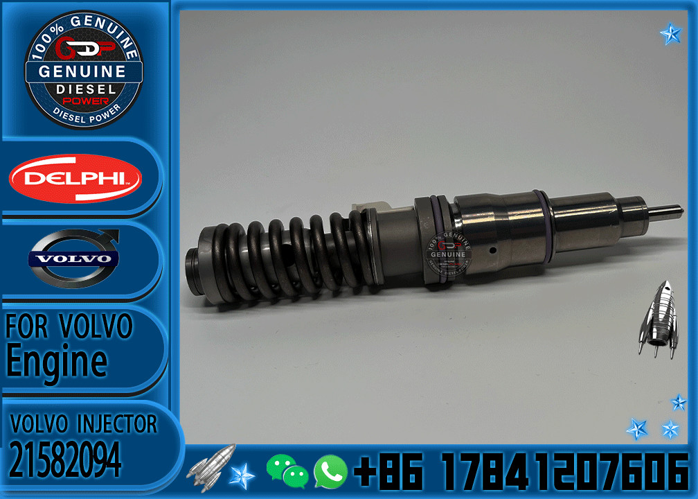 MATSUNO Diesel Engine 4 Pin Fuel Injector 21582094 BEBE4D35001 for Volvo D11A MD11 Engine