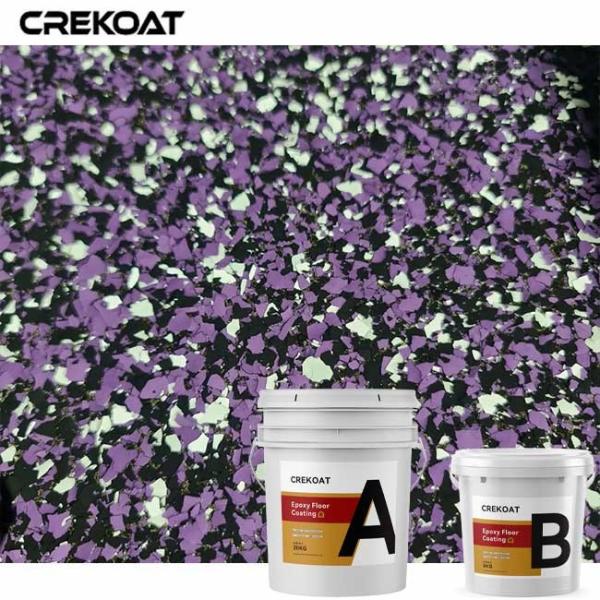 Anti - Graffiti Epoxy Flake Floor Coating Protects Against Graffiti And