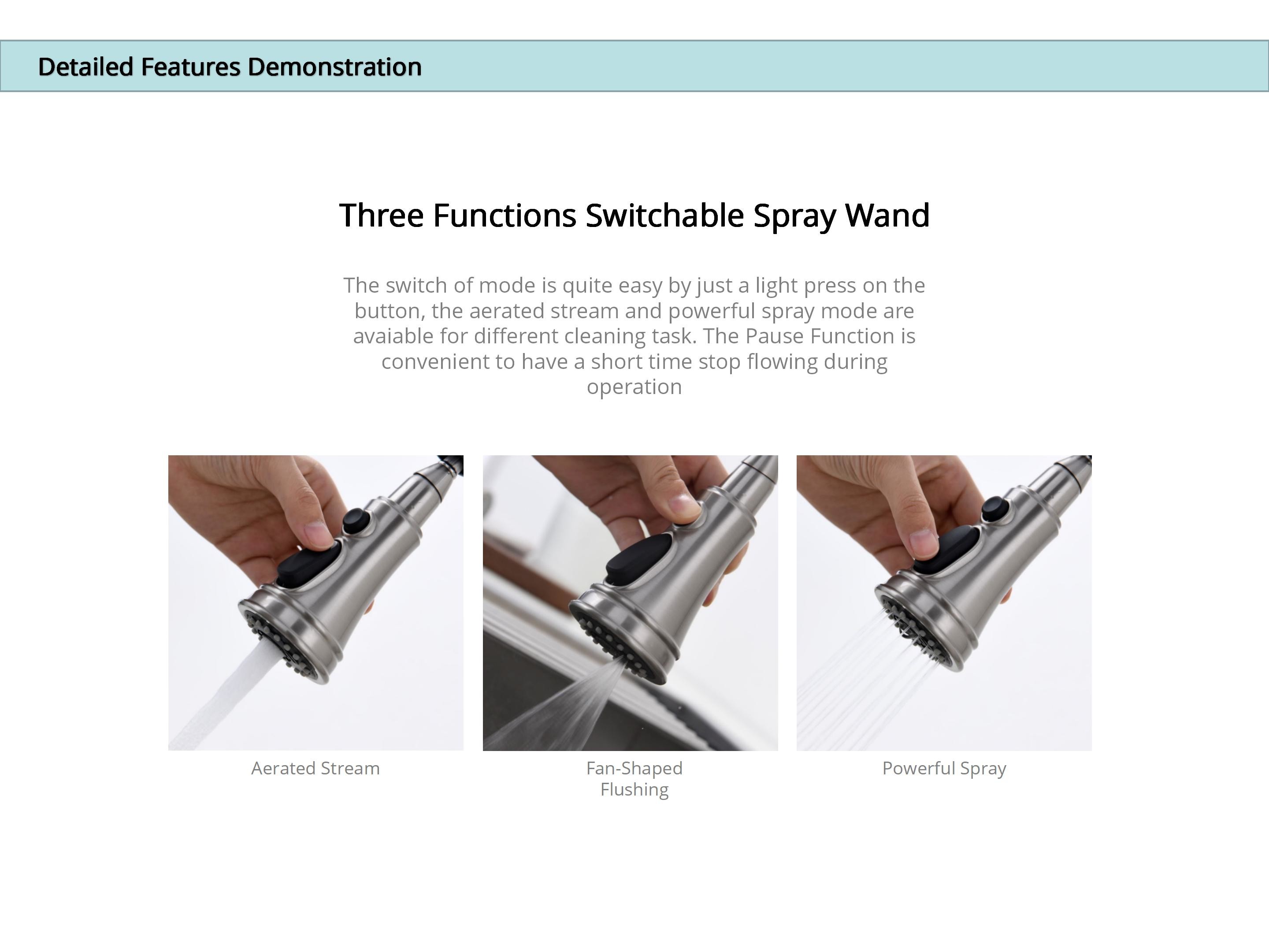 SUS304 Stainless steel Kitchen Sink Touchless Faucet