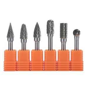 10PCS Unicolor Tungsten Carbide Rotary Set with 6.35mm Shank Dia and Round
