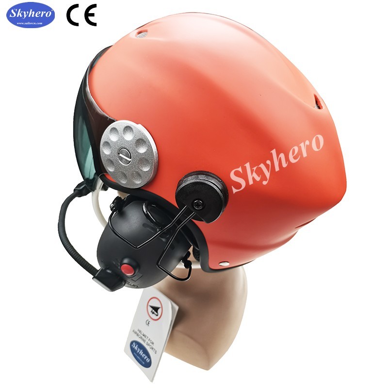 En 966 Standard Powered Paragliding Helmet Noise Cancel Paramotor Helmet Color Red Black White Blue Paramotor
