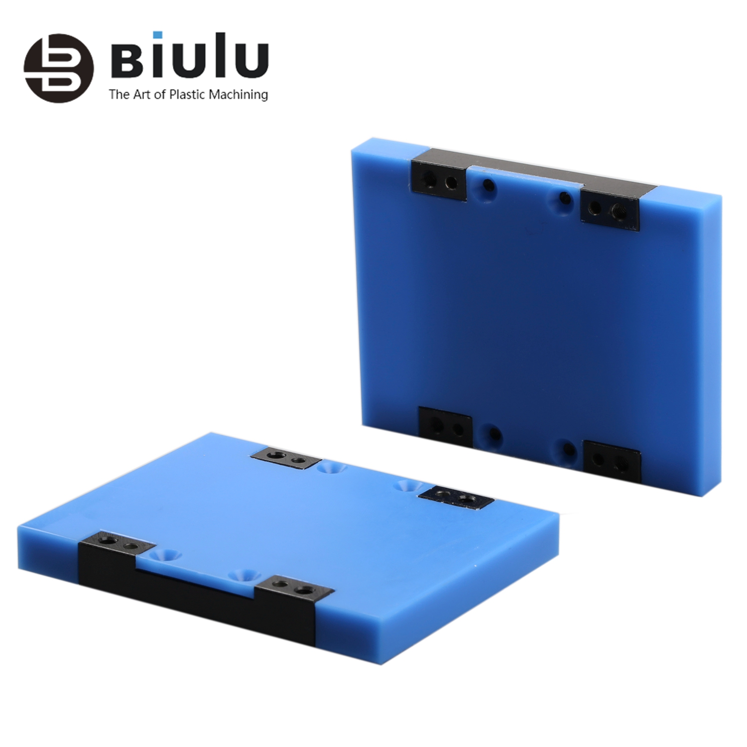 Cnc Nylon Block Material Machining , MC Nylon Blue Parts Plastic Machining